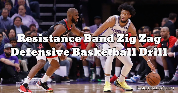 Resistance Band Zig Zag Defensive Basketball Drill