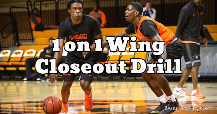 1 on 1 Wing Closeout Basketball Drill